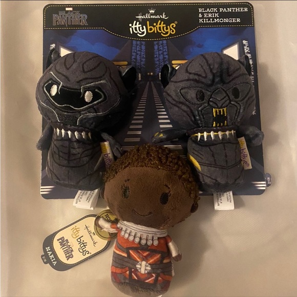 Hallmark Black Panther IttyBittys Lot: Black Panther, Erik Killmonger & Nakia - Picture 1 of 9
